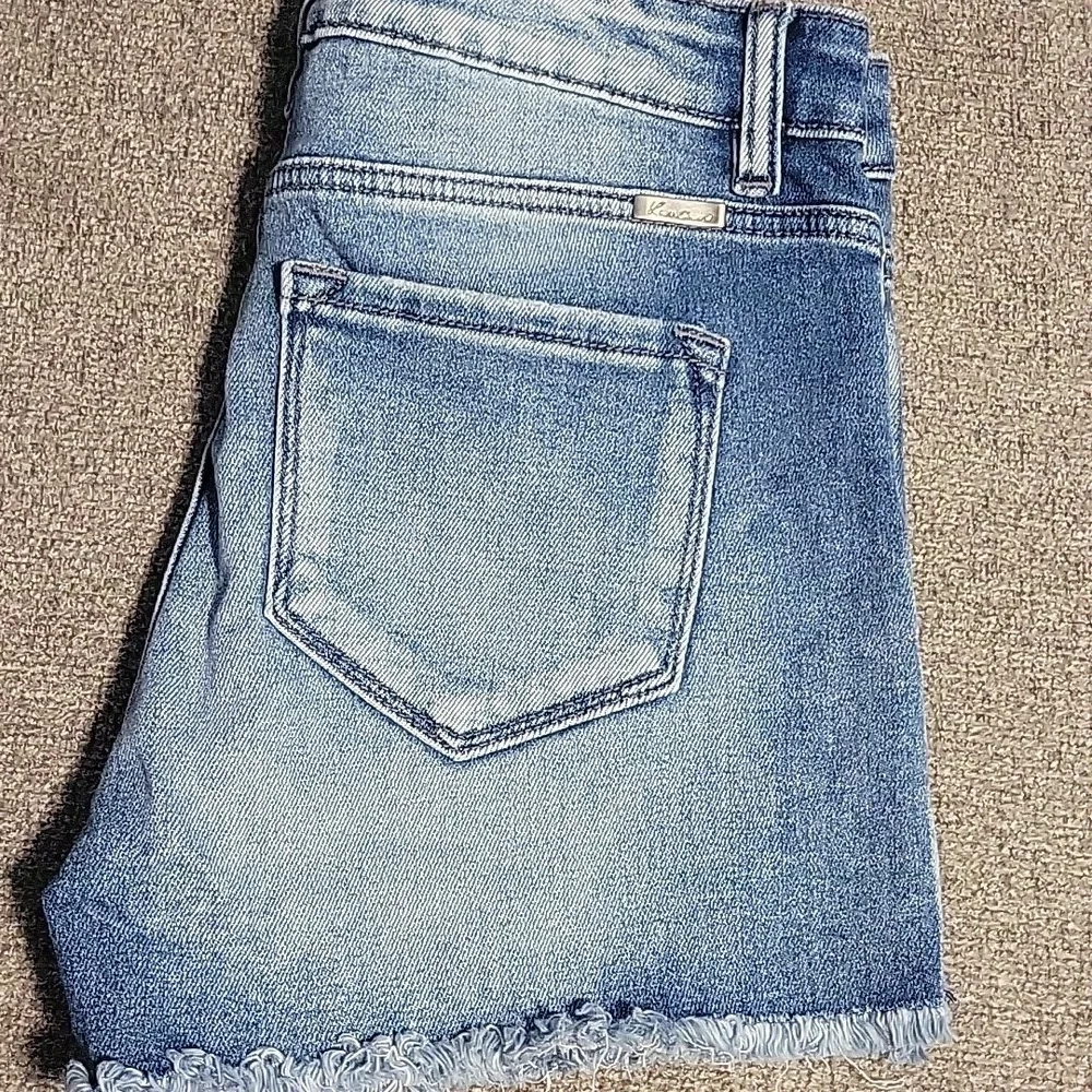 Women's Blue Denim Shorts - Picture 6 of 6